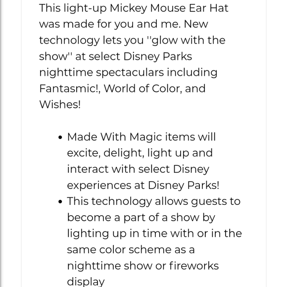 🎆 Disney Parks - Mickey Ears hat - light up glow with the show 🎆 - Picture 9 of 10